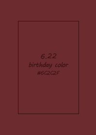 birthday color - June 22