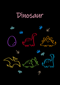 i have some dinosaurs.fluorescent black