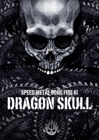 Speed metal bone fire Dragon skull 41