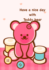 Sweet pink teddy bear 3