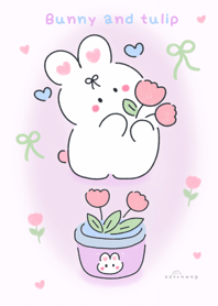 Bunny and tulip ^______^
