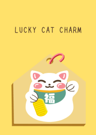LUCKY CAT CHARMj-YELLOW