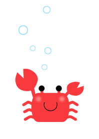 Happy with crab
