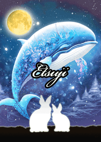 Etsuji Beautiful rabbit & whale