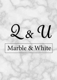 Q&U-Marble&White-Initial