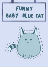 Funny baby blue cat