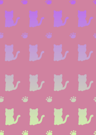 HAPPY GRADIENT CAT-DUSTY RED