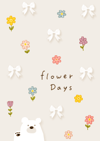 beige Ribbon and Bear Flower Days 03_2