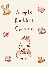 簡單的 兔子 曲奇餅 淺褐色的