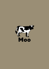 Moo cow simple brown
