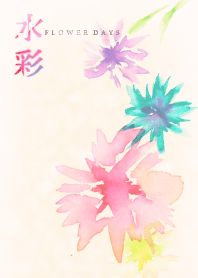 Watercolor flower days 1 J