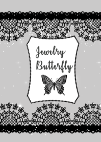 Jewelry Butterfly_glay&black lace