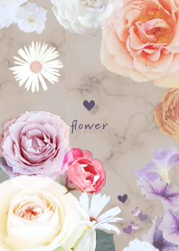 Marble and flower brown117_2