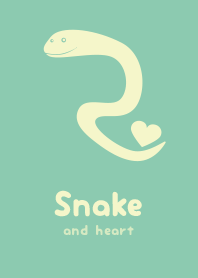 Snake & heart Deep aqua