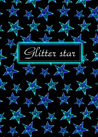 Glitter star -Blue-