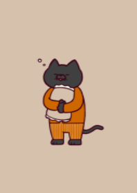 Pajamas black cat.(dusty colors02)