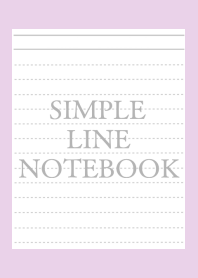 SIMPLE GRAY LINE NOTEBOOK/LIGHT PURPLE