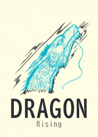 DRAGON rising turquoise blue