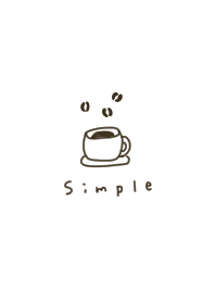 White x simple. coffee.
