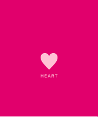 Simple Heart -- Deep Pink&White