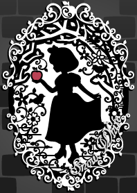 Snow White Silhouette B&W -