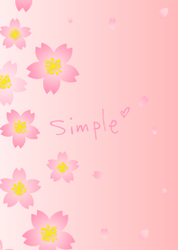 Simple cherry blossoms pink gradation15