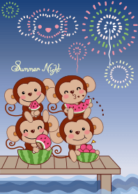 微笑小猴-夏夜