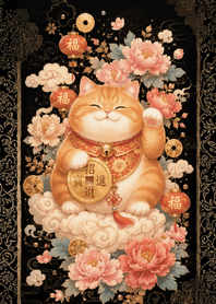 Lucky Fortune Cat Black