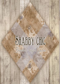 Shabby chic Blanket sepia flower