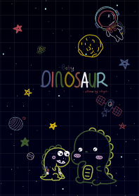 Baby Dinosaur in outer space Premium