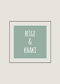 Beige & Khaki (Bicolor) / Line Square