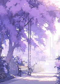 Stunning purple flower tree paradise