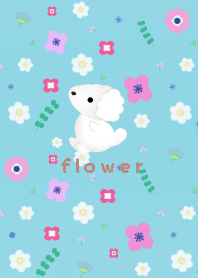 maltese nordic flower theme15 light blue