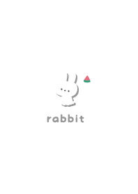 กระต่าย5 แตงโม [สีขาว]