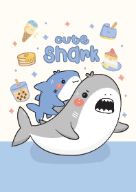Shark cute blue lover