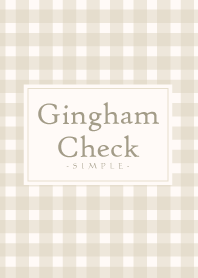 Gingham Check Natural Beige - SIMPLE 11