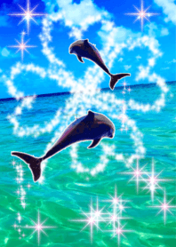 lucky Clover dolphin Sea  baby pink