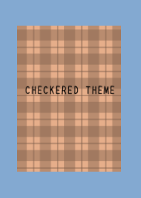 DUSTY ORANGE CHECKERED THEME/DUSTY BLUE