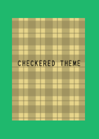 DUSTY YELLOW CHECKERED THEME-GREEN-WHITE