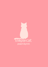 simple cat peach&pink