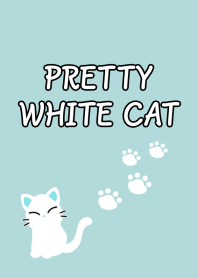 PRETTY WHITE CAT Theme-MINT GREEN