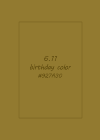 birthday color - June 11