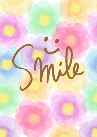 Handwritten smile flower-Watercolor-joc