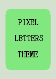 PIXEL LETTERS THEME[GREEN]-BEIGE