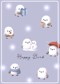 purple Long-tailed Tit in Winter 3D03_2