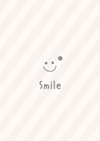 Smile Flower =Beige= Stripe2