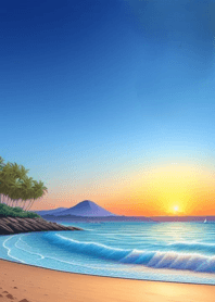 Summer beach coconut trees 0dcA2d