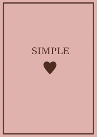 SIMPLE HEART =pinkbeige chocolatebrown=