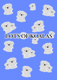 LOTS OF KOALAS-BLUE-WHITE