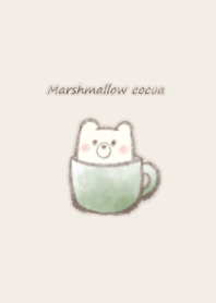 Marshmallow cocoa Bear -green-